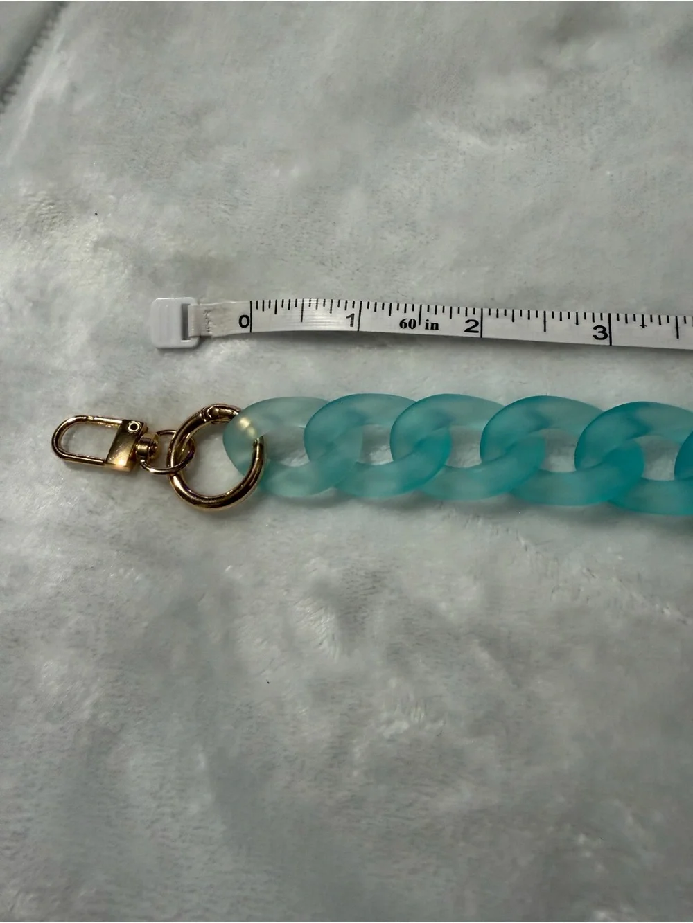 Matte Baby Blue Acrylic Purse Chain/Charm